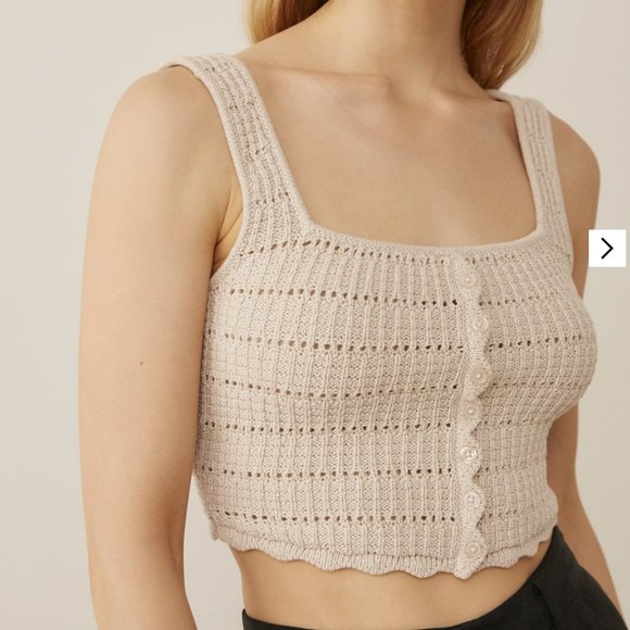 Reformation Elda Cotton Sweater Tank (NWT Small) - Picture 4 of 5